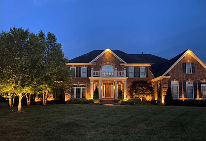 nice house outdoor lighting
