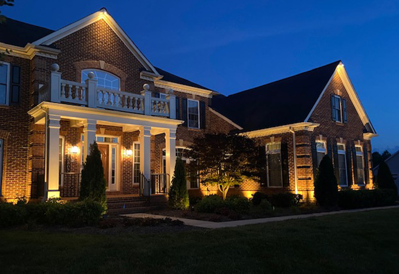 nice house outdoor lighting