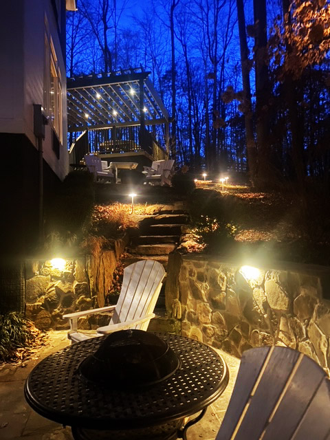 path, chairs, light, forest and outdoor lighting